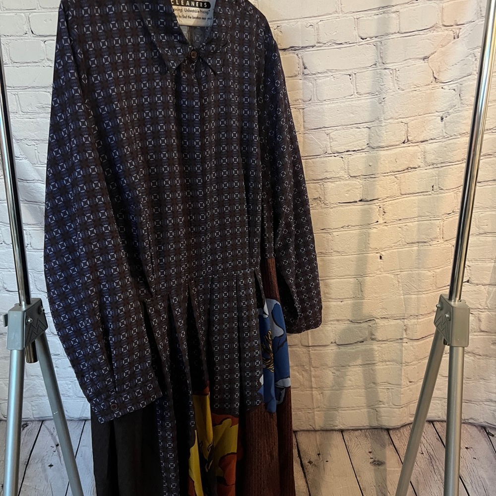 Eloquii mixd pattern shirt dress